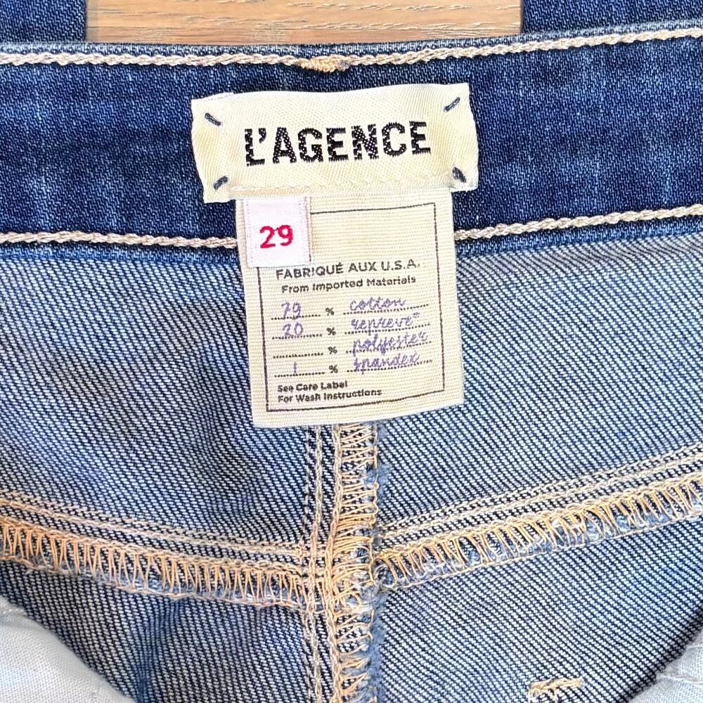 L’agence Monique Ultra High Rise Skinny Jeans Dark Rinse USA Womens Size 29 - Picture 5 of 9